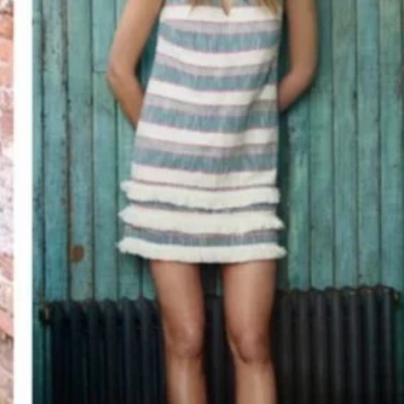 Anthropologie Holding Horses fringed sheath‎ dress. NWOT . Retail 155 - Picture 4 of 8